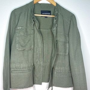 S Button Down Camo green Blouse